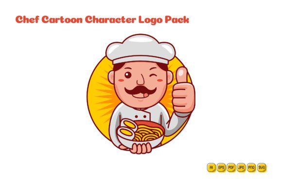 Chef Cartoon Character Logo 01: Graphics and Logos for Real Crafting