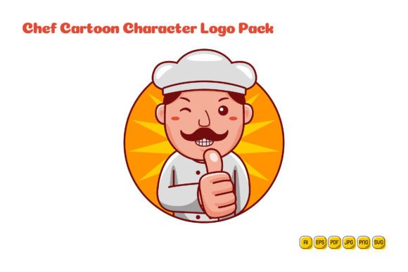 Chef Cartoon Character Logo 02: Graphics and Logos for Creative Publishing