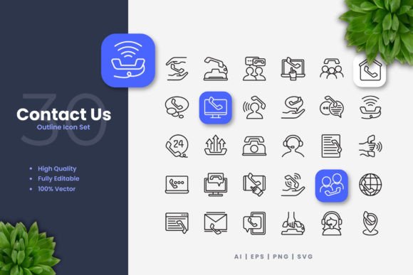 Contact Us Icons: Graphics and Icons for Modern Branding