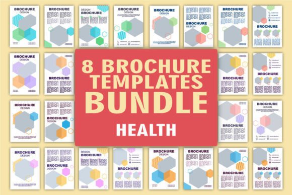 Health Industry Brochure Template Bundle: Graphics for Professional Branding