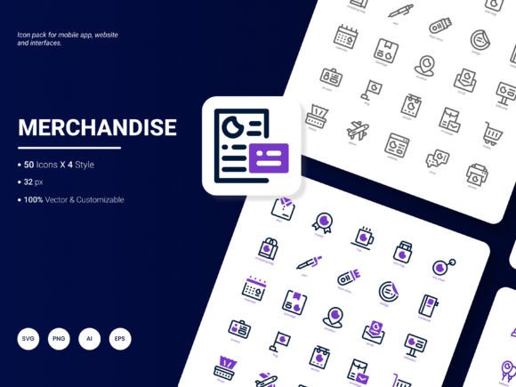 Merchandising Icon Pack: Graphics and Icons for Branding