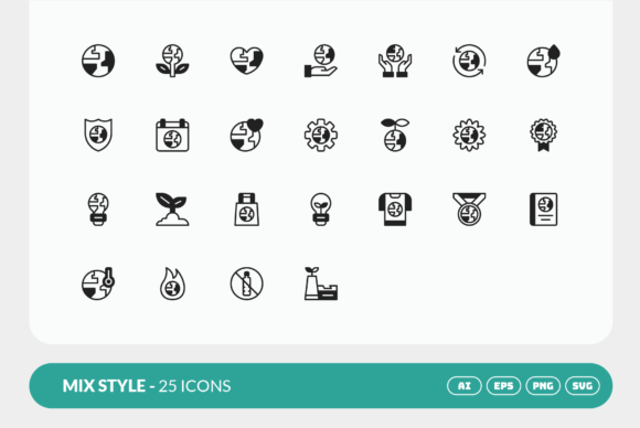 Mother Earth Day Icon Graphics