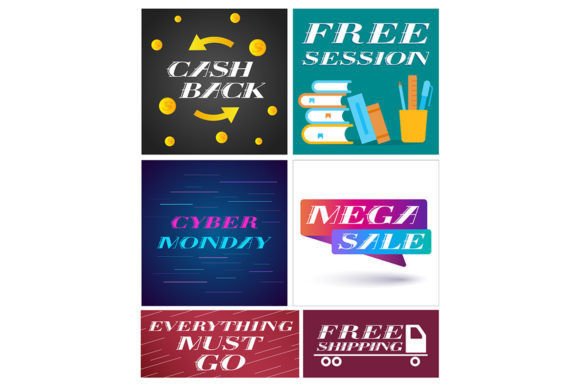 Promotional Banner Decorative Typography: Graphics & Print Templates