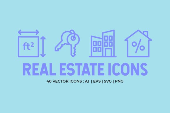 Real Estate Line Icons: Graphics for Modern Design