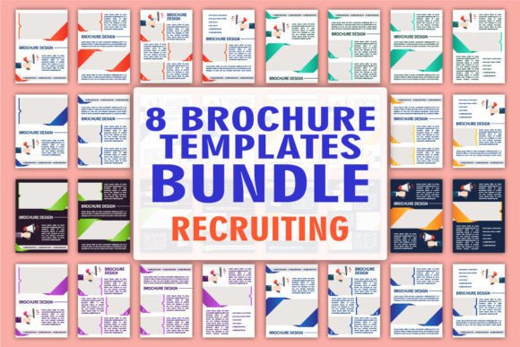 Recruiting Tools Brochure Template Set: Graphic Templates for Handmade Businesses