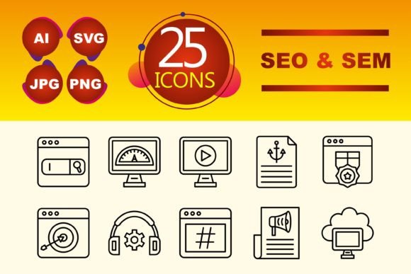 SEO SEM Graphics and Icons