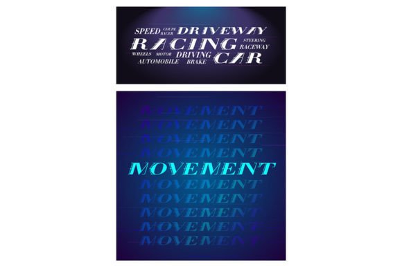 Vector Decorative Typography Set for Graphics and Crafts