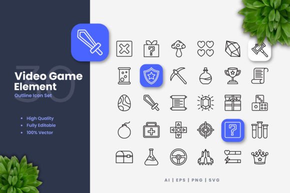 Videogame Element Icons